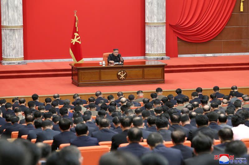 North Korean leader Kim Jong Un attends the 8th Congress of the Workers' Party in Pyongyang