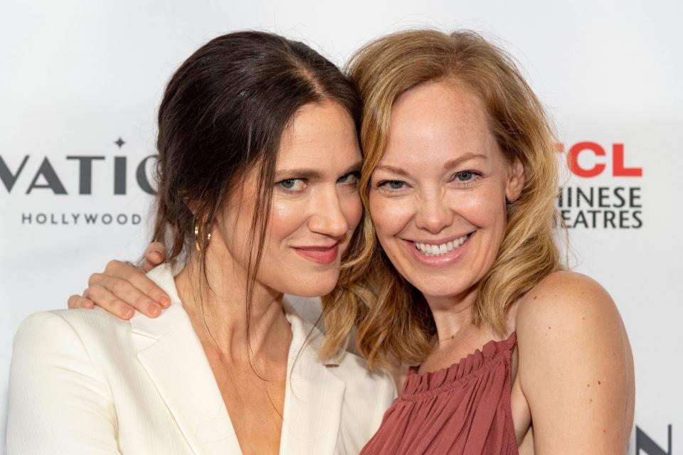 "Trying" director Emily Alpren, left, and star Abby Wathen attend the 18th annual HollyShorts Film Festival at the TCL Chinese Theater in Hollywood in August 2022. "Trying," the directorial debut of Milwaukee native Alpren, is showing at the 2023 Milwaukee Film Festival.