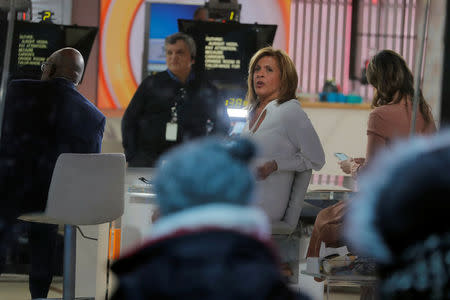 Television personality Hoda Kotb co-hosts NBC's Today Show telecast with Savannah Guthrie in New York, U.S., January 3, 2018. REUTERS/Lucas Jackson