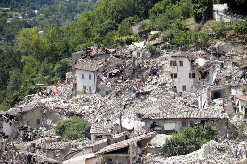 義大利中部24日發生芮氏規模6.2大地震，災情慘重（美聯社）