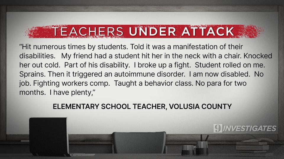 9 Investigates gathered comments from teachers across Central Florida.