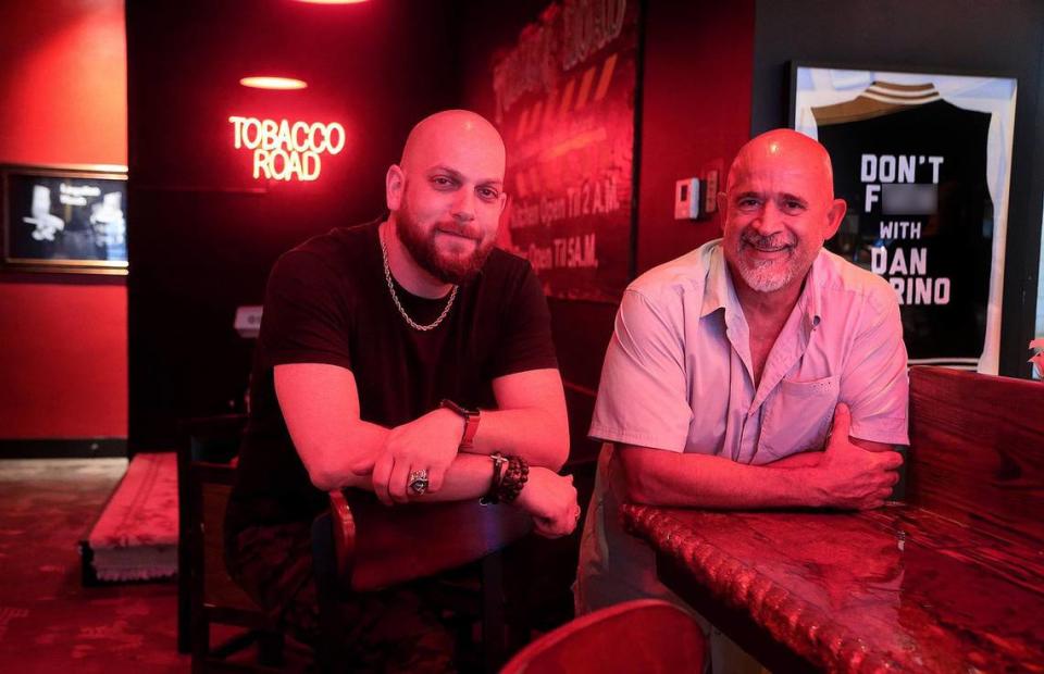 Restaurateur Matt Kuscher, (left) owner of Kush Hospitality Group (KHG and), with Patrick Gleber, one of the original Tobacco Road founders.