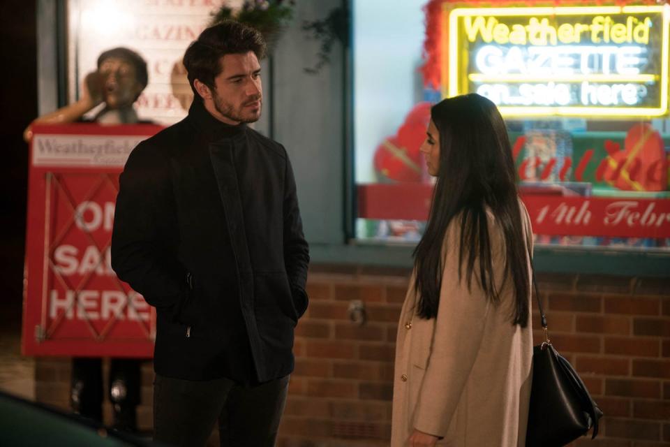 adam barlow approaches alya nazir in coronation street