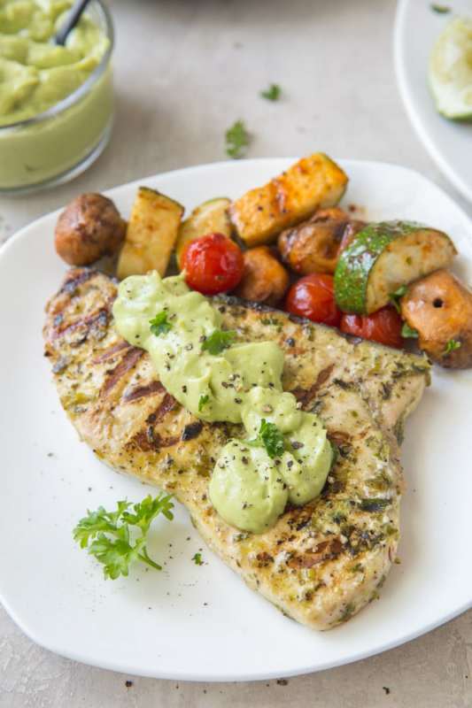 <p>Recipe Girl</p><p>This grilled swordfish with avocado mayonnaise is an absolutely terrific recipe for using fresh swordfish steaks.</p><p><strong>Get the recipe: <a href="https://www.recipegirl.com/grilled-swordfish-steaks-with-avocado-mayonnaise/" rel="nofollow noopener" target="_blank" data-ylk="slk:Grilled Swordfish Steaks with Avocado Mayonnaise;elm:context_link;itc:0;sec:content-canvas" class="link rapid-noclick-resp">Grilled Swordfish Steaks with Avocado Mayonnaise</a></strong></p>