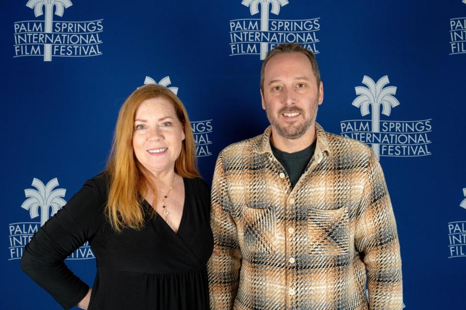 "Killers of the Flower Moon" Indigenous Casting Director Rene Haynes and Set Decorator Adam Willis pose before a Talking Pictures Q&A on Saturday, Jan. 6 at the Palm Springs Cultural Center in Palm Springs, Calif.