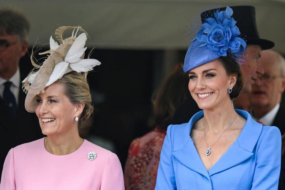 The Duchess of Cambridge and (POOL/AFP via Getty Images)