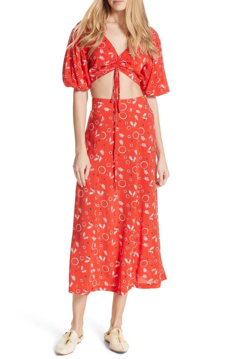 Get the matching set <a href="https://shop.nordstrom.com/s/free-people-danni-jane-print-crop-top-skirt/4902997?origin=keywordsearch-personalizedsort&amp;color=red" target="_blank">here</a>.