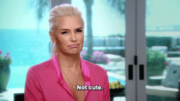 Yolanda Hadid being unimpressed and saying "not cute"