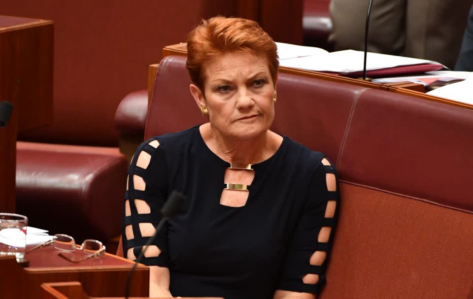 Pauline Hanson has admitted to having a problem with the religion of the former Australia Post boss. Photo: AAP