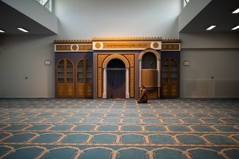 Friday prayers at the capital's first official mosque, in Athens