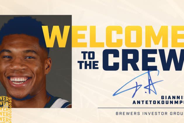 Giannis Antetokounmpo buys a stake in the Milwaukee Brewers in return for  the city's investment in him