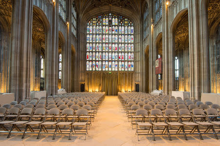 St George's Chapel, at Windsor Castle, where Prince Harry and Meghan Markle will have their wedding service, is seen in Windsor, Britain February 9, 2018. Picture taken February 9, 2018. REUTERS/Dominic Lipinski/Pool