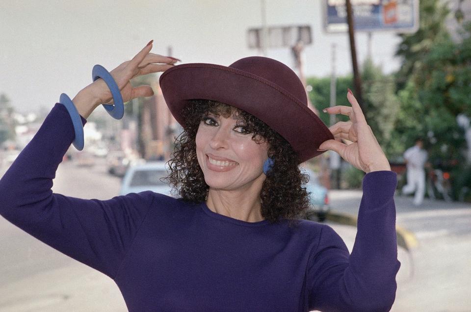 Rita Moreno poses on Melrose Avenue in West Hollywood, Calif., in 1988.