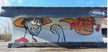 Beaver Falls also participated in the 2024 Paint a Plow program, submitting a design that featured the pirate captain Luffy from the "One Piece" series.