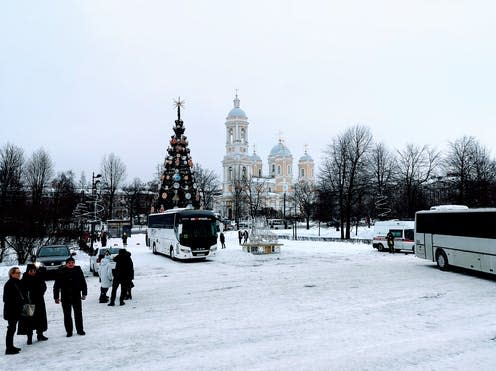 <span class="caption">All is calm: Christmas in St Petersburg</span> <span class="attribution"><span class="source">Alexander Titov</span>, <span class="license">Author provided</span></span>