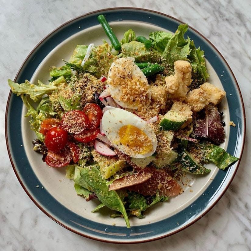 The Wolf on Broadway's interpretation of an Indonesian gado gado salad will be served at a pop-up June 10 at Uncle Wolfie's Breakfast Tavern in Brewers Hill. The Wolf on Broadway is due to open this year in the Kinn Guesthouse downtown.