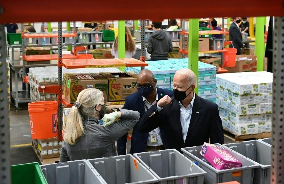 Joe Biden at the Houston Food Bank