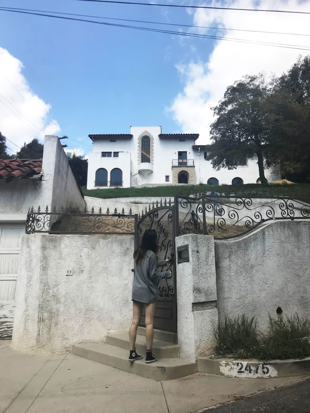 wall, house, street fashion, concrete, roof, boot, calf, smoke, chimney,