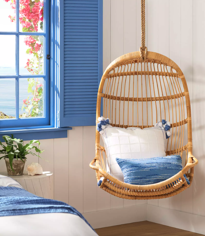 <p><a href="https://go.redirectingat.com?id=74968X1596630&url=https%3A%2F%2Fwww.serenaandlily.com%2Fproducts%2Fhanging-rattan-chair%2F16253&sref=https%3A%2F%2Fwww.elledecor.com%2Fshopping%2Ffurniture%2Fg44187747%2Fhanging-egg-chairs%2F" rel="nofollow noopener" target="_blank" data-ylk="slk:Shop Now;elm:context_link;itc:0;sec:content-canvas" class="link ">Shop Now</a></p><p>Hanging Rattan Chair</p><p>Serena & Lily</p><p>$348.00</p><span class="copyright">Serena & Lily </span>