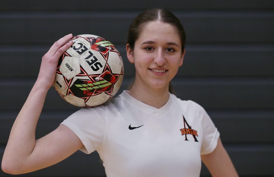 Senior midfielder Emma Evans is looking to step up as a leader for the Ames women's soccer team in 2024. Evans is the anchor of the midfield and the Little Cyclones' returning leading scorer.