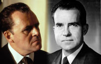 Gracias a Oliver Stone, el camaleónico Anthony Hopkins se transformó en uno de los presidentes estadounideses más polémicos: Richard Nixon.