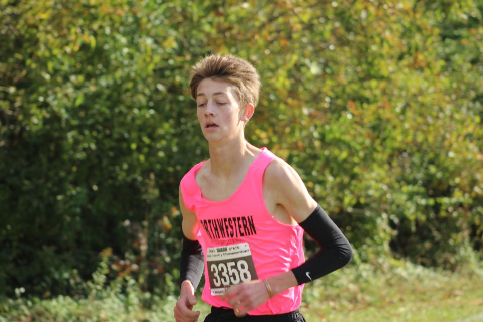 Northwestern's Kade Tegtmeier placed 11th at the Division III state cross country meet to earn All-Ohio honors.