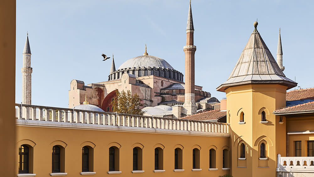 A view of the Hagia Sofia Grand Mosque from the property. - Credit: Four Season Hotels & Resorts
