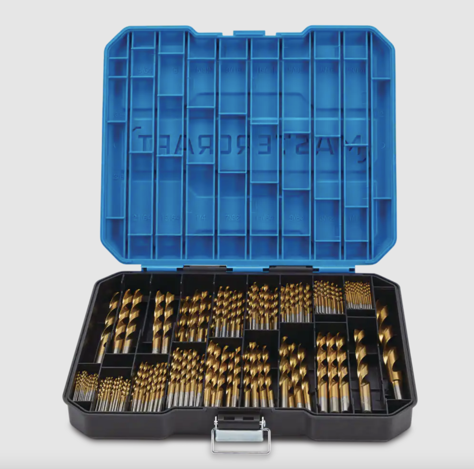 Mastercraft Titanium-Coated Drill Bit Set, 230-pc (Photo via Canadian Tire)