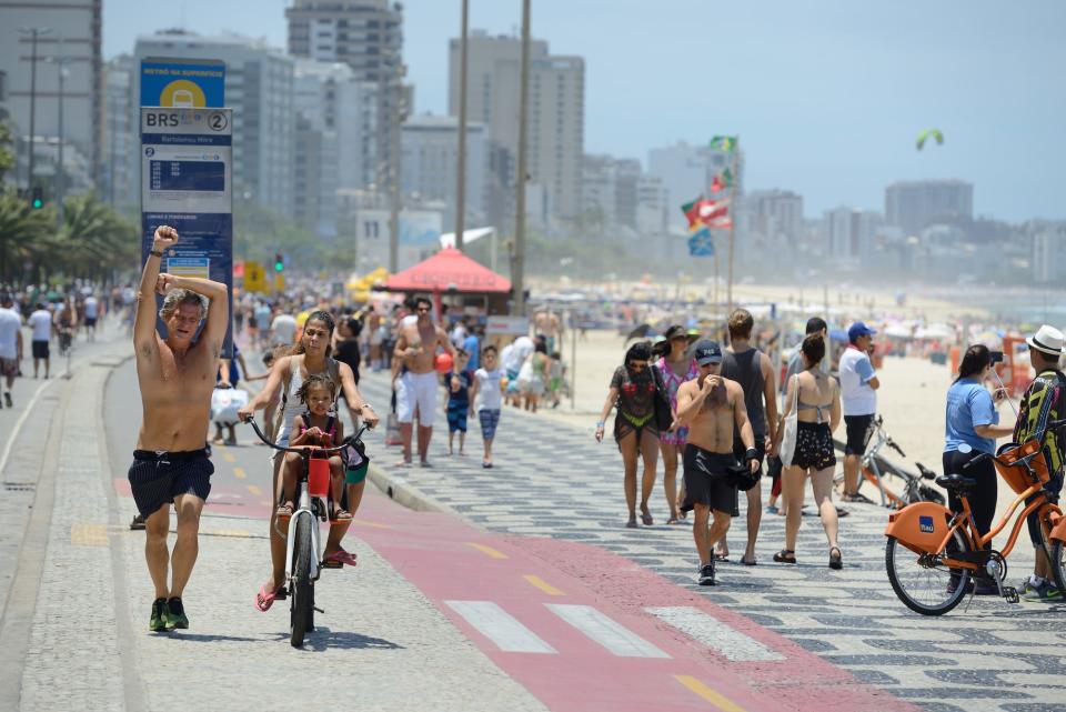 Copacabana beach on November 15, 2015 in Rio de Janeiro.