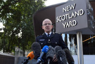 <p>Metropolitan Police Assistant Commissioner Mark Rowley speaks to the media outside New Scotland Yard in the wake of the blast. (PA) </p>