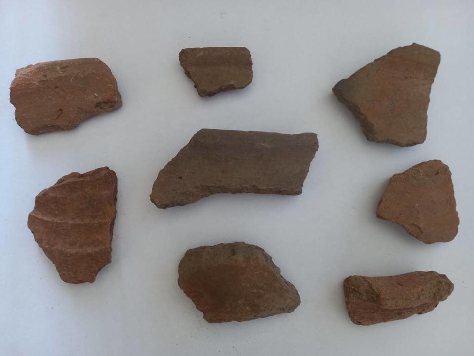 Shards of pottery were found at both locations, dating from the Iron and Middle Ages, according to the study.