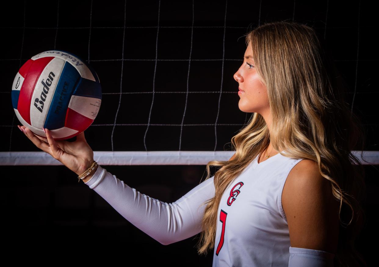 Ellen Zapp from Center Grove High School is photographed for the 2024 IndyStar Girls Volleyball Super Team on Tuesday, August. 6, 2024, at The Academy Volleyball Club in Indianapolis.