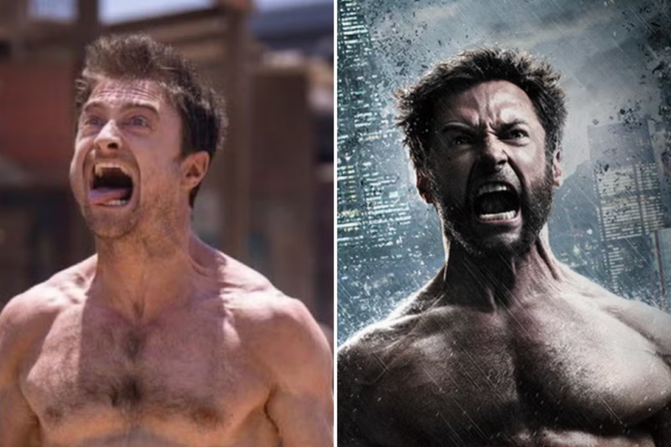 Daniel Radcliffe in ‘Miracle Workers’ and hugh Jackman in ‘X-Men’ (TBS and Marvel Entertainment)