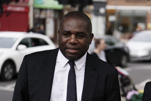 Shadow foreign secretary David Lammy