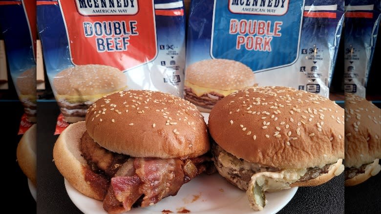 McEnnedy pork and beef burgers