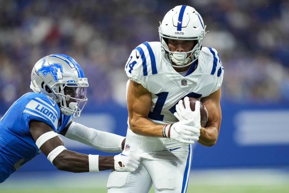 Indianapolis Colts wide receiver Alec Pierce is carving out a role that fantasy managers should be noticing come draft time. (AP Photo/AJ Mast)