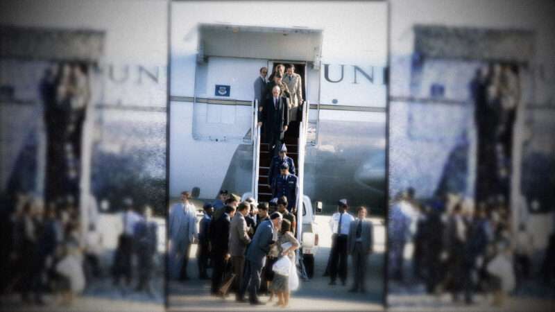 U.S. hostages return home from their captivity in Iran in January 1981.