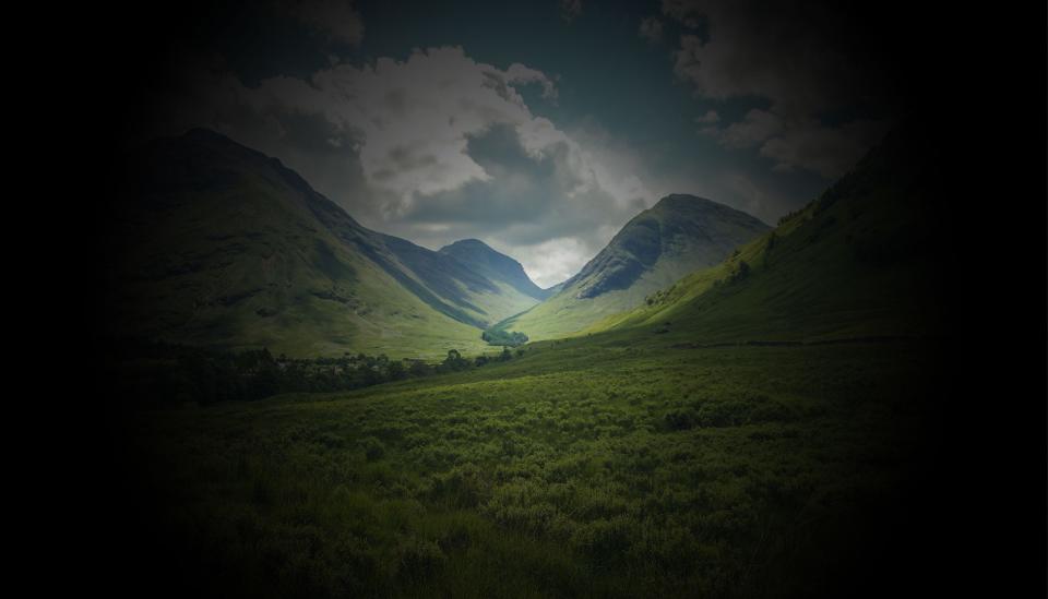 Mountain range with tunnel vision.