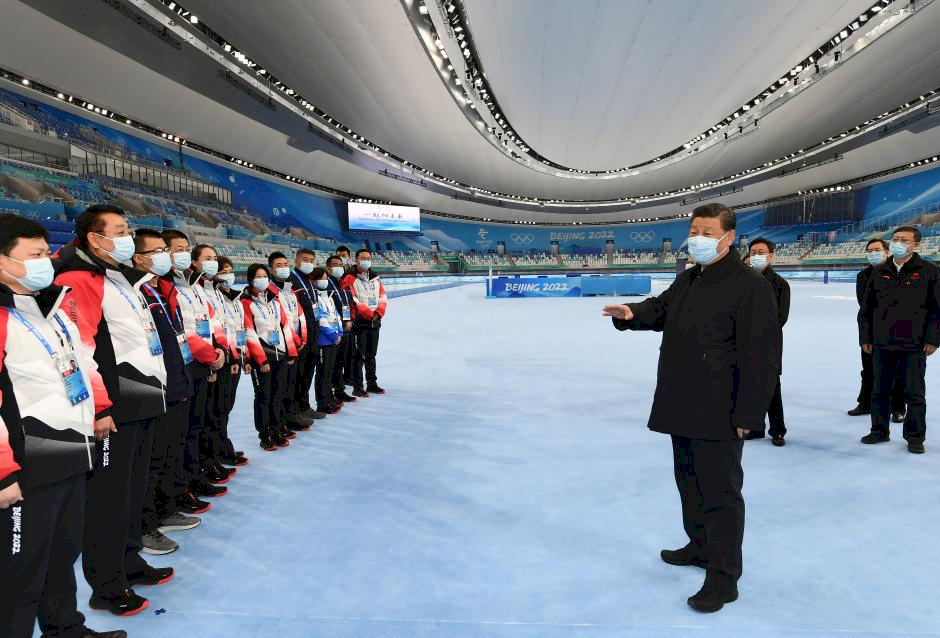 北京冬奧2月4日將開幕，中國國家主席習近平4日前往冬奧場館視察籌備工作。(網路圖片)