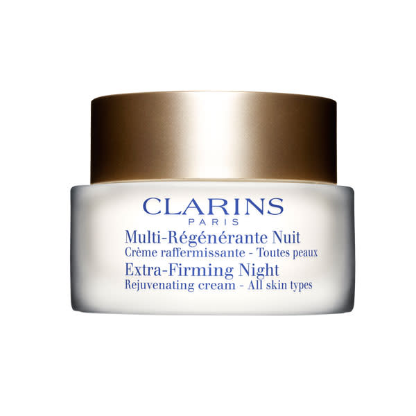 <a href="http://www.escentual.com/clarins/cl31000035/?utm_source=froogle&utm_medium=shopping" rel="nofollow noopener" target="_blank" data-ylk="slk:Clarins Extra Firming Night Cream - £38.40 – Escentual.com;elm:context_link;itc:0;sec:content-canvas" class="link "><b>Clarins Extra Firming Night Cream - £38.40 – Escentual.com</b></a><br><br>Let this cream work its magic overnight as you catch up on some much-needed beauty sleep. Designed for dry skin types, it smooths out fine lines and wrinkles for younger looking skin.