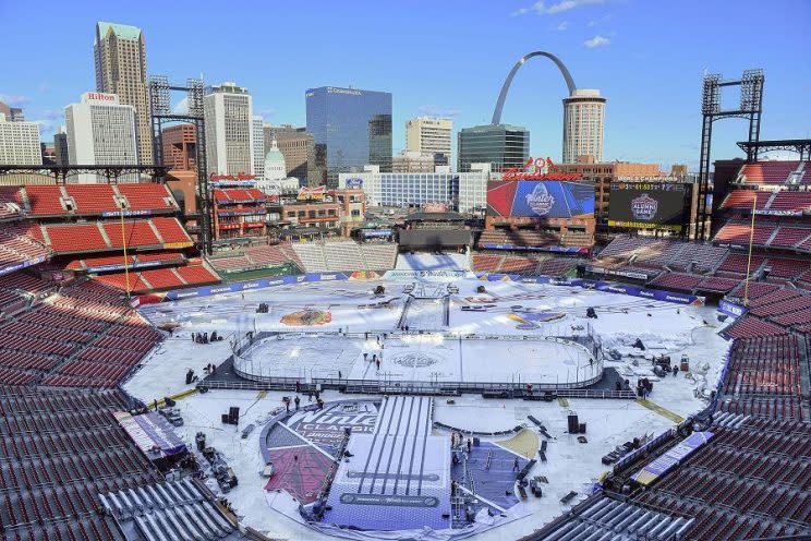 Busch Stadium in St. Louis will be the site of the 2017 Winter Classic. (Getty Images)