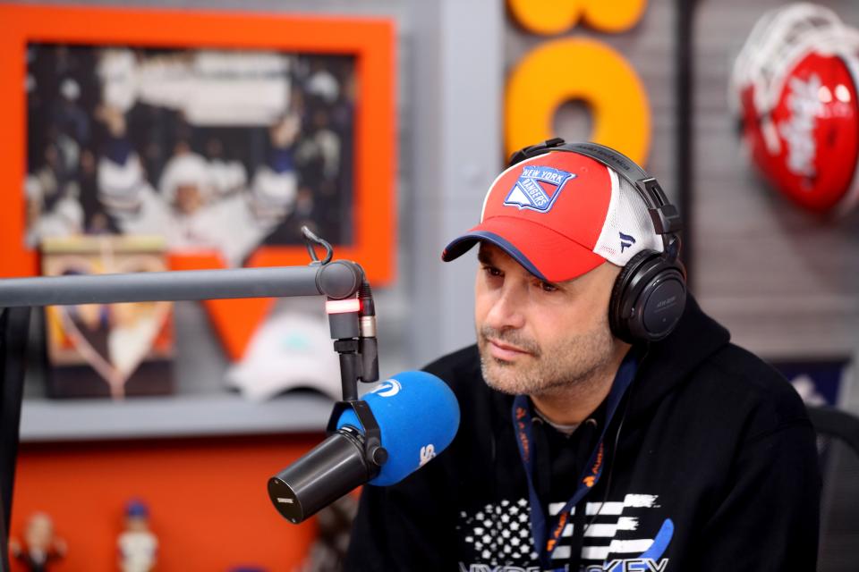 Craig Carton, WFAN sports radio personality and outspoken gambling addiction recovery advocate. taping his weekly gambling show called "Hello, My Name is Craig" in New York City May 22, 2022. Carton who co-hosts a weekday sports talk show, focuses his 30-minute Saturday morning show on issues related to gambling addiction. Carton spent about one year in federal prison after being convicted of fraud for illegally funded a gambling addiction.