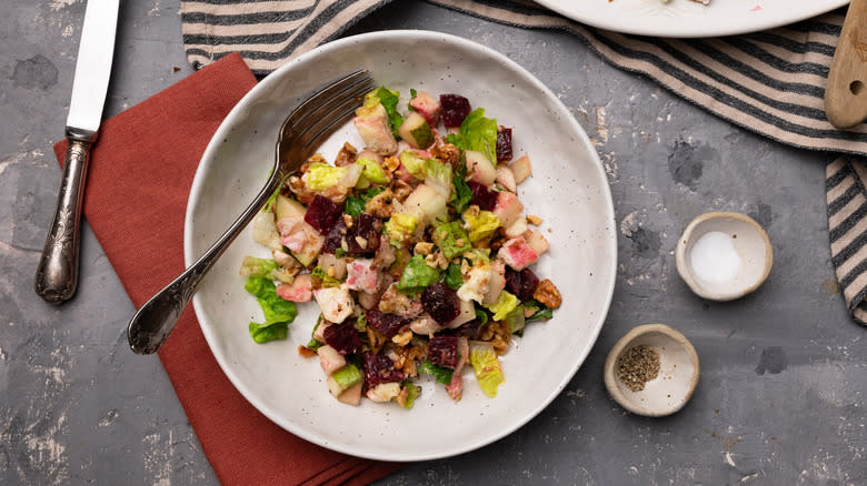 chicken pear walnut chopped salad