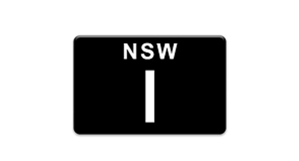NSW 1 heritage number plate