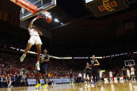 Iowa State guard Tyrese Haliburton (22) dunks the ball during the first half of an NCAA college basketball game against Purdue Fort Wayne, Sunday, Dec. 22, 2019, in Ames, Iowa. (AP Photo/Matthew Putney)