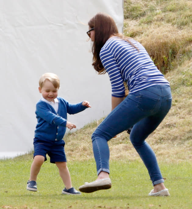 We love this photo of a mum and her son playing together. Makes a refreshing change from the posed pics that we usually see of this duo! 