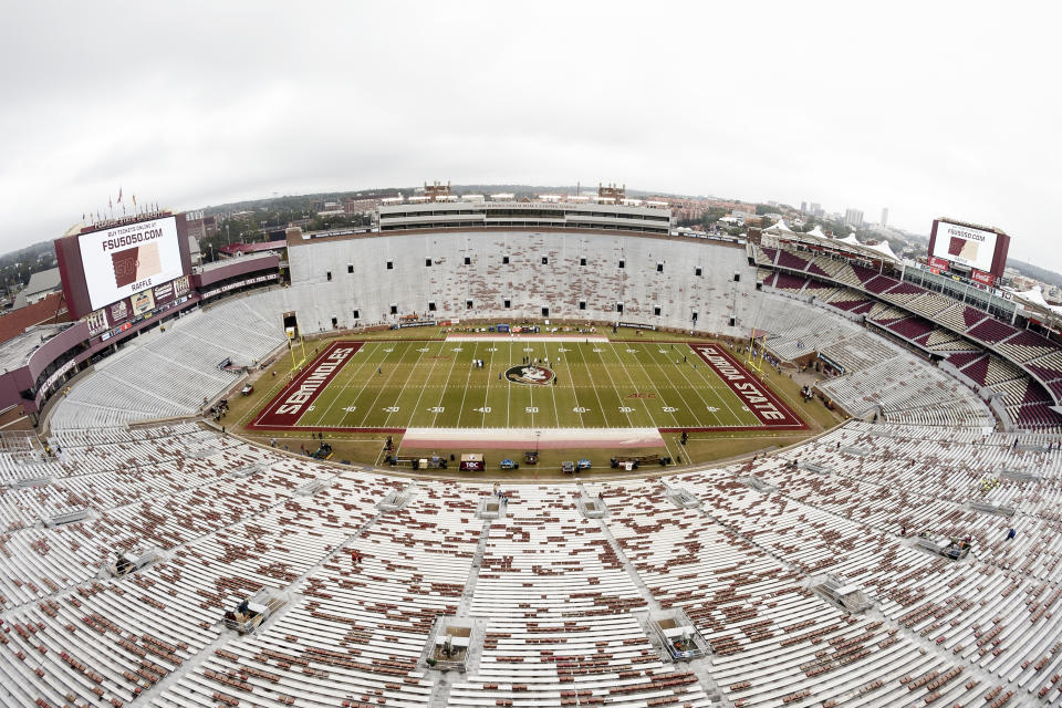 TALLAHASSEE, FL - NOVEMBER 24: A general view from above inside of Doak Campbell Stadium before the Florida State Seminoles host the #13 ranked Florida Gators on November 24, 2018 in Tallahassee, Florida. (Photo by Don Juan Moore/Getty Images)