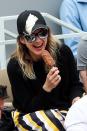 Marion Cotillard snacks on ice cream at the 2019 Roland Garros men’s international tennis finals in Paris on Sunday. 