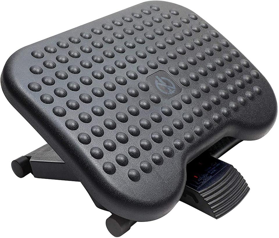 Textured adjustable foot rest to improve posture and alleviate back pain from Amazon