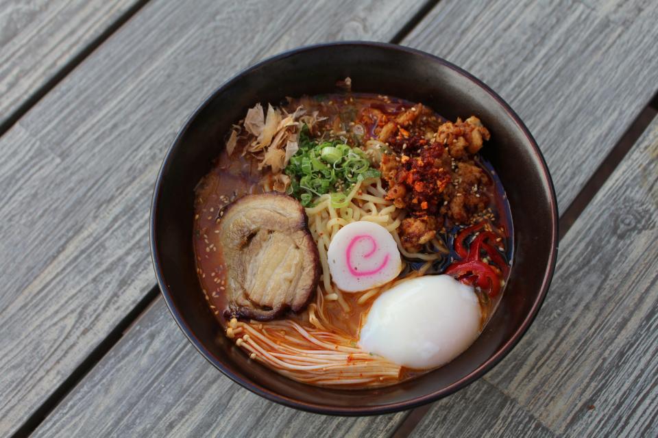 The house ramen from Obon Sushi + Bar + Ramen. Chef Paulo Im prepared the dish.